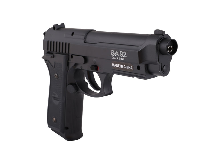 PISTOLA SA92 FULL METAL CAL.4,5 POT.<7.5 JOULE BB STEEL NO BLOWBACK SWISS ARMS