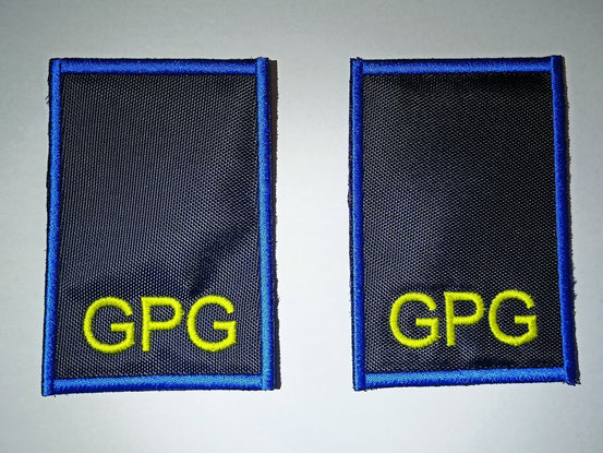 GRADI TUBOLARI RICAMATI CON SCRITTA GPG GUARDIA GIURATA