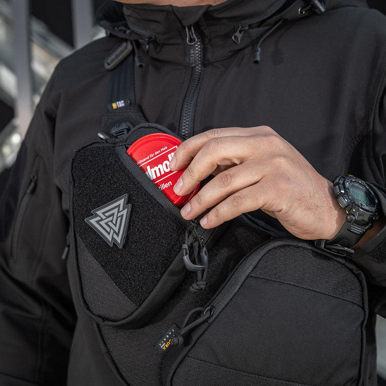 Marsupio Monospalla Softair Molle NERO Bat Wing Bag Elite Hex M-TAC
