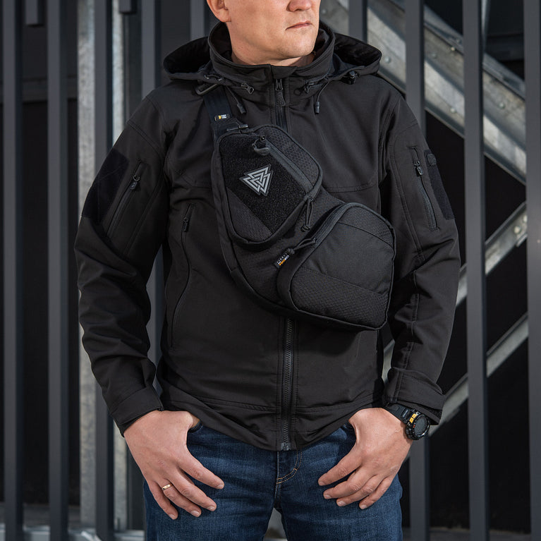 Marsupio Monospalla Softair Molle NERO Bat Wing Bag Elite Hex M-TAC