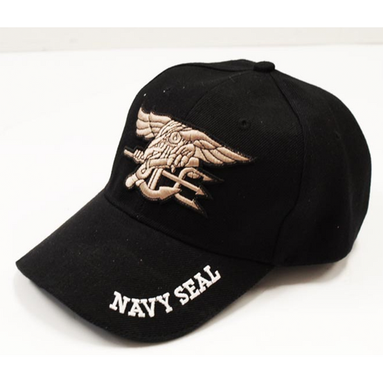 BERRETTO DA BASEBALL NAVY SEAL NERO COMBAT ZONE
