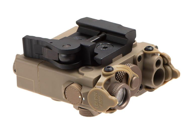 AN/PEQ DBAL-A2 CON TORCIA E PUNTATORE LASER VERDE+IR DARK EARTH ELEMENT
