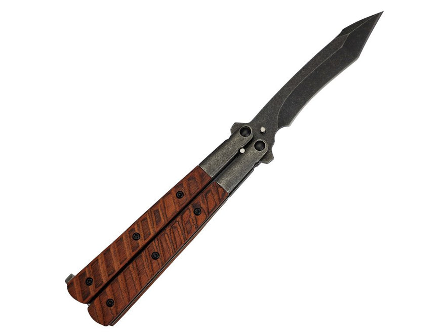 COLTELLO A FARFALLA WOODSTONE K2467 THIRD AMONT