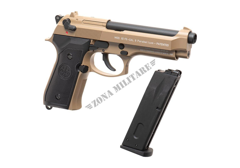 PISTOLA BERETTA 92 METAL TAN VERSION GBB MARCA BERETTA