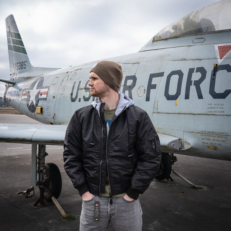 GIACCA BOMBER MA-1 CON CAPPUCCIO NERA FOSTEX