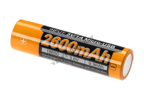 BATTERIA RICARICABILE 18650 LI-ION 3,7V 2600mAh FENIX