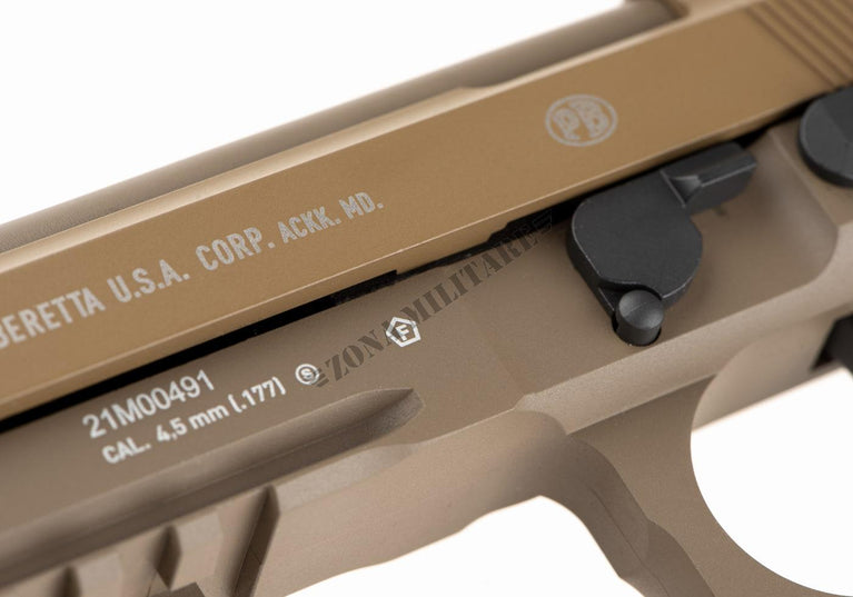 PISTOLA M9A3 CAL. 4,5mm BB <7,5J BLOWBACK CO2 DARK EARTH UMAREX