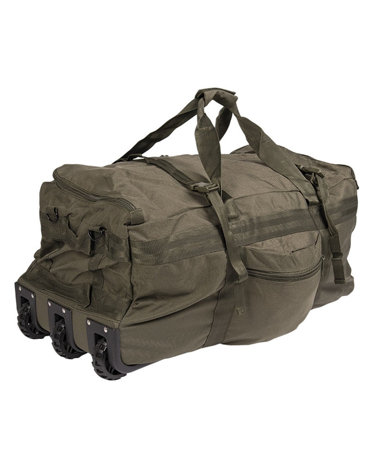 Borsone trolley con ruote colore VERDE MILTEC