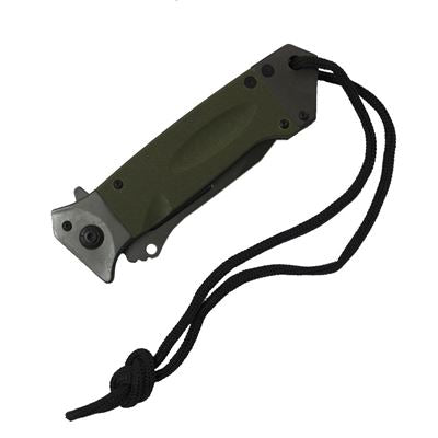 Coltello liner lock richiudibile DA35 cm22 colore verde MILTEC