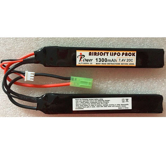 BATTERIA LI-PO 7,4 V 1300 mAh 20 C NUNCHUCK CONNETTORE MINI TAMIYA IPOWER
