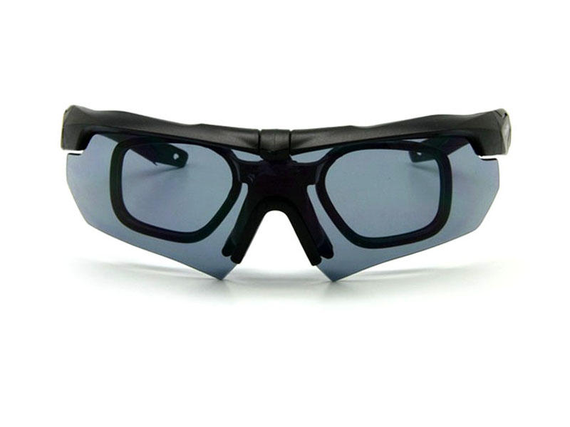 OCCHIALE BALISTICO V2 CON 3 LENTI INTERCAMBIABILI E MONTATURA NERA OPENLAND