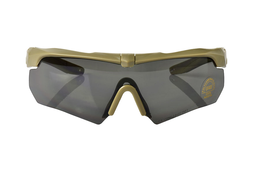 OCCHIALE BALISTICO V2 CON 3 LENTI INTERCAMBIABILI E MONTATURA TAN OPENLAND