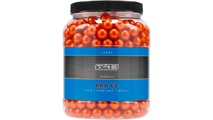 MUNIZIONI .68" SPORT PAB TRACCIANTI ARANCIONI 3.25g CONFEZIONE DA 500PCS T4E
