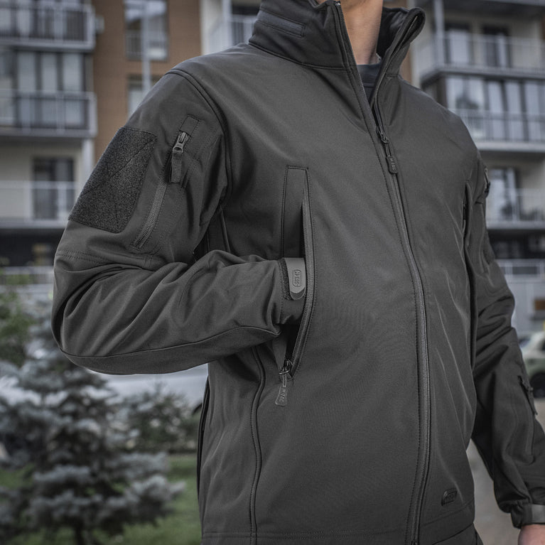 Giacca Soft Shell Element Colorazione Nera M-TAC