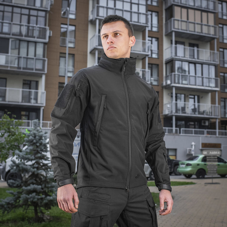 Giacca Soft Shell Element Colorazione Nera M-TAC