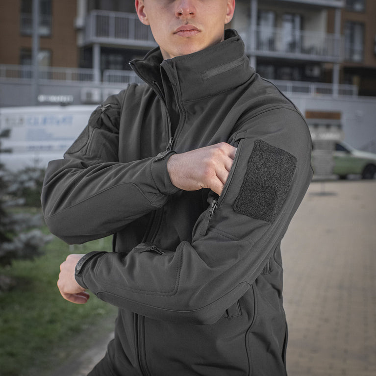 Giacca Soft Shell Element Colorazione Nera M-TAC
