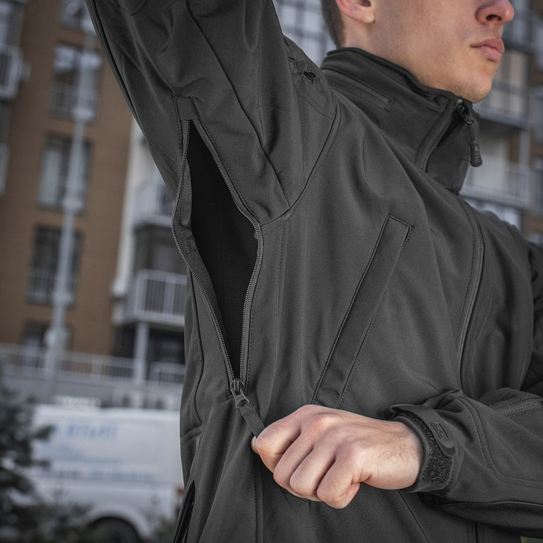 Giacca Soft Shell Element Colorazione Nera M-TAC