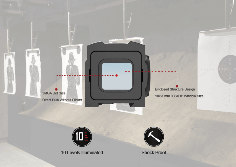 MIRINO RED DOT FRENZY PLUS 1x18x20 SOL MULTI RETICLE VECTOR OPTICS
