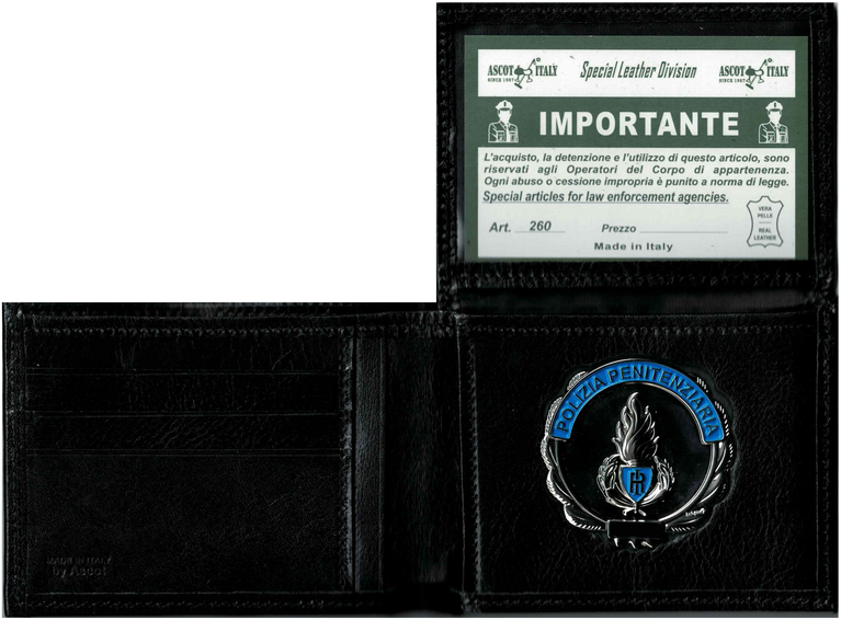 PORTAFOGLIO PORTA DISTINTIVO POLIZIA PENITENZIARIA ASCOT