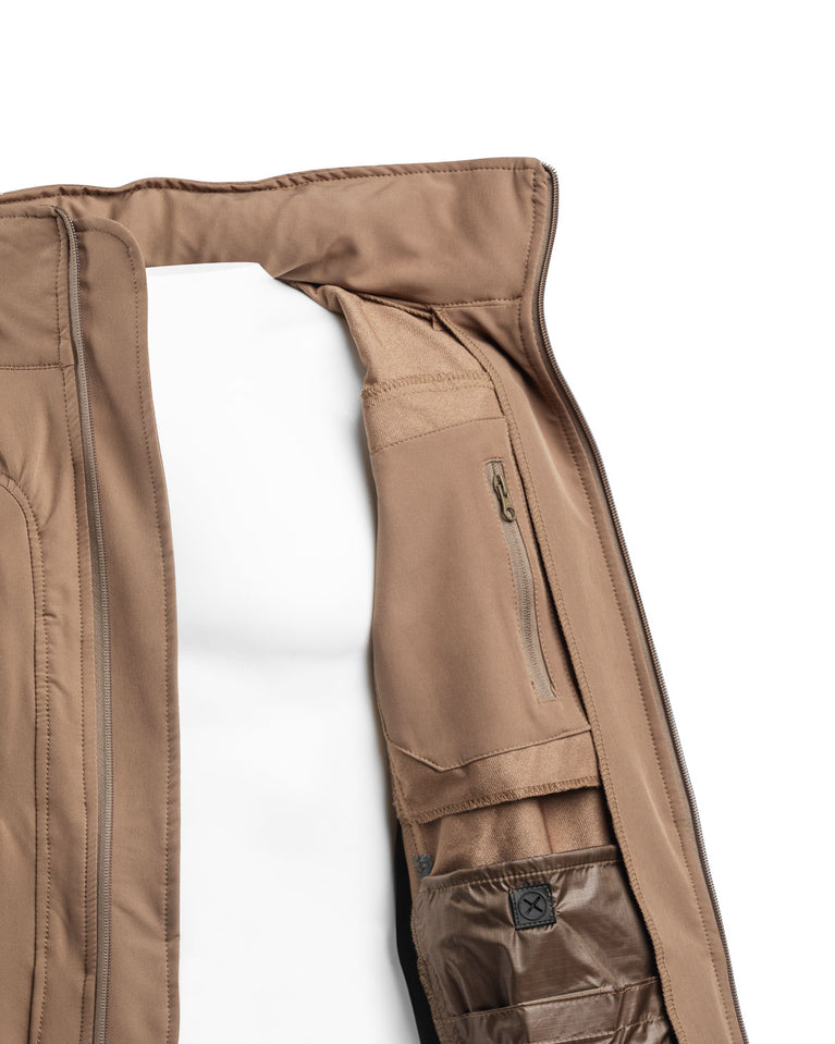 GIACCA LIGHT SOFTSHELL DELTA COLORE COYOTE OPENLAND