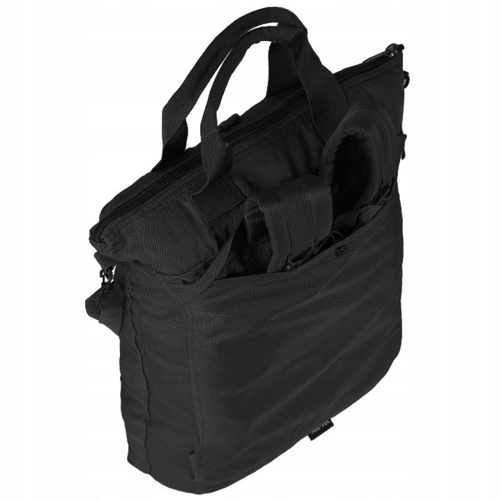 BORSA PORTA CASCO CON TRACOLLA E SPALLACCI NERA MILTEC