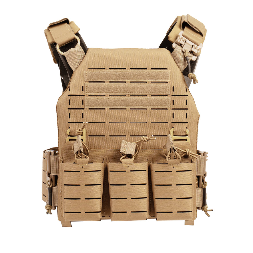 PLATE CARRIER LLC LASER CUT TAN SIXMM