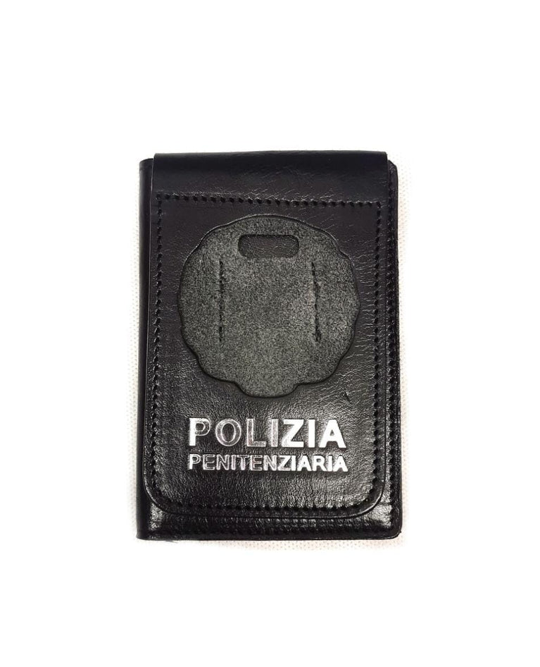 PORTAFOGLIO CON ALLOGGIO PLACCA POLIZIA PENITENZIARIA ASCOT