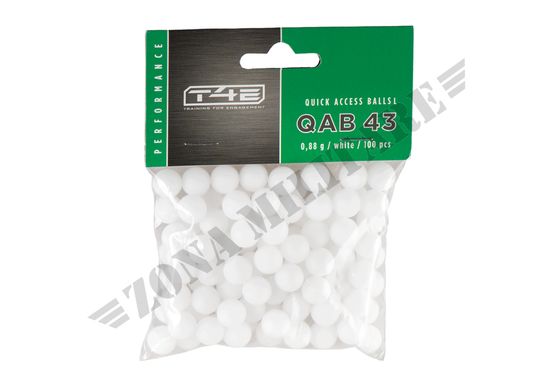 MUNIZIONI CAL .43 Performance QAB PESO 0.88g 100 PEZZI T4E