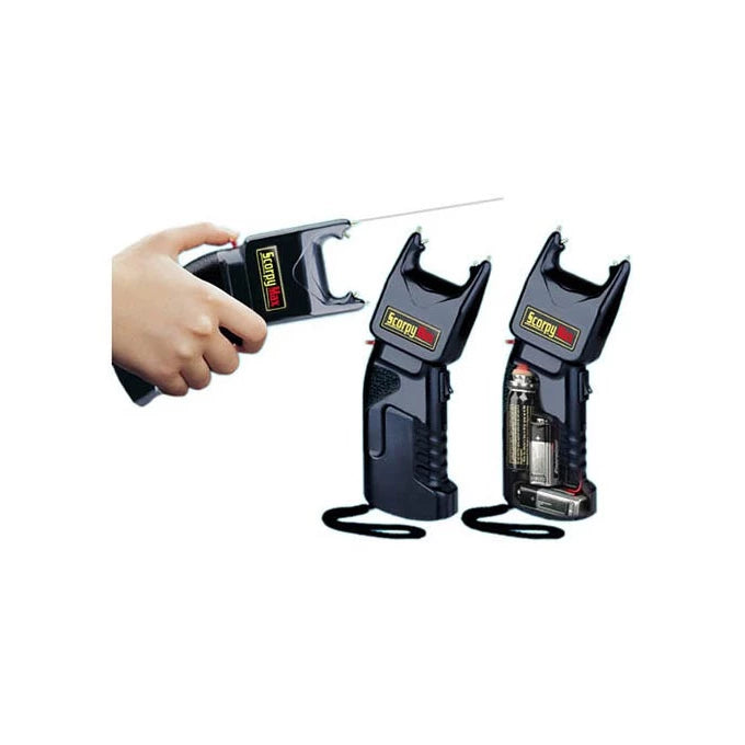 DISSUASORE ELETTRICO CON SPRAY AL PEPERONCINO INTEGRATO SCORPY MAX ESP