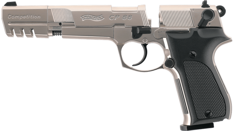 PISTOLA A CO2 CP88 COMP. 6'' NICKEL CAL.4,5 <7,5J WALTHER UMAREX