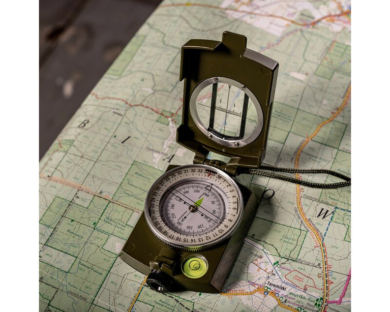 BUSSOLA PRISMATICA IN METALLO MILTEC