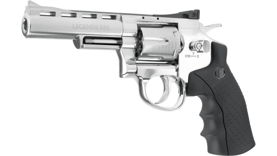 REVOLVER LEGENDS S40 ACCIAIO INOX CALIBRO 4,5 POT.<7,5 JOULE UMAREX