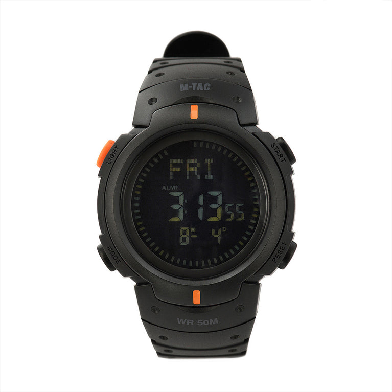 OROLOGIO TATTICO COMPASS CON BUSSOLA ELETTRONICA NERO M-TAC