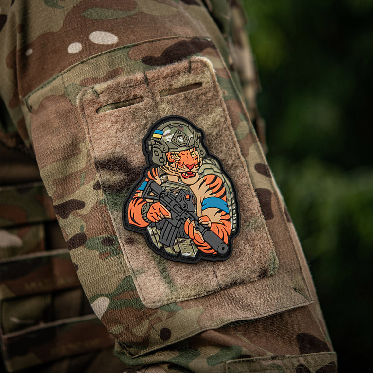 Patch Velcro Tiger Blue tape PVC mulTICAM M-TAC