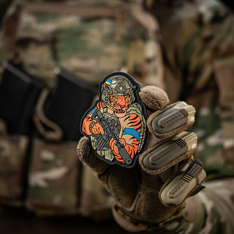 Patch Velcro Tiger Blue tape PVC mulTICAM M-TAC