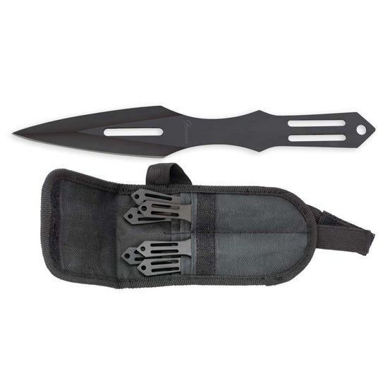 COLTELLI DA LANCIO SET DA 6 COLTELLI CON FODERO COLORE NERO ALBAINOX