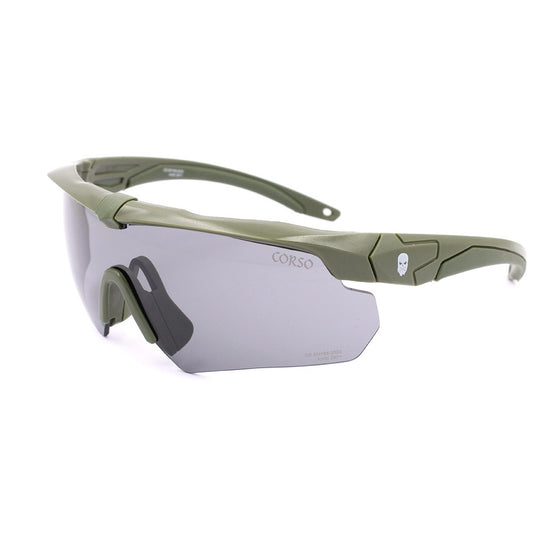 OCCHIALI CON TRE LENTI INTERCAMBIABILI REVENGE GUNNER OD GREEN CORSO