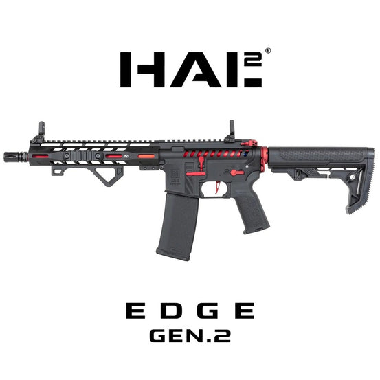 FUCILE SOFTAIR ELETTRICO SA-E39-L EDGE HAL 2 GEN.2 NERO/ROSSO SPECNA ARMS