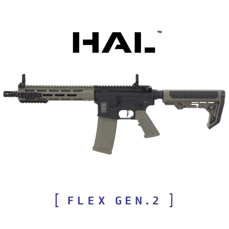 FUCILE SOFTAIR ELETTRICO SA-F03 FLEX GEN.2 HAL ETU NERO/VERDE SPECNA ARMS