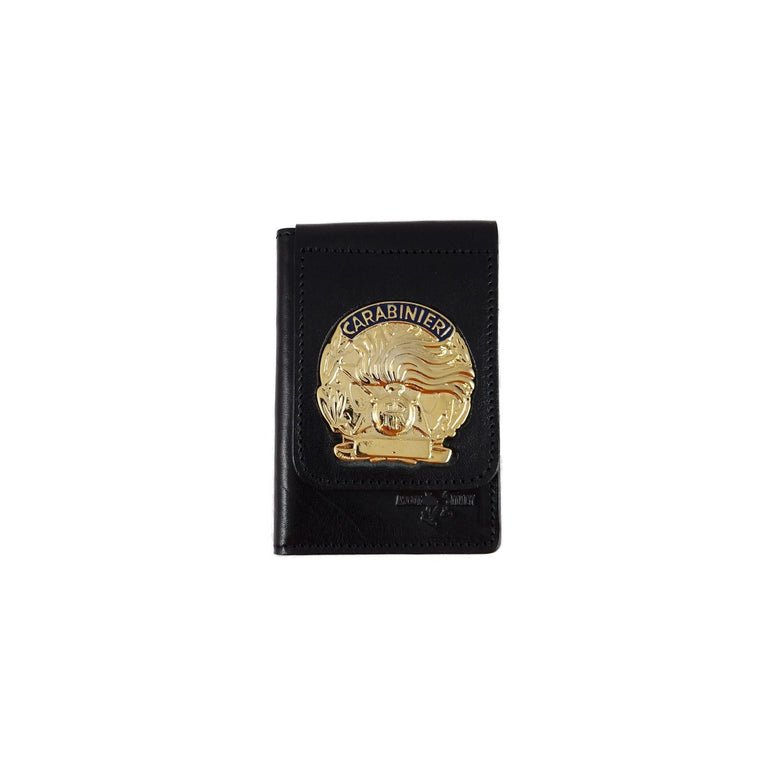 PORTAFOGLIO IN PELLE CON PLACCA CARABINIERI ORO ASCOT