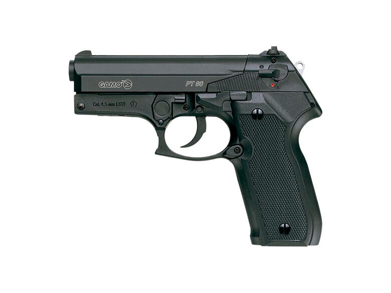 PISTOLA A CO2 PT-80 A PIOMBINI CAL. 4,5 <7,5J GAMO