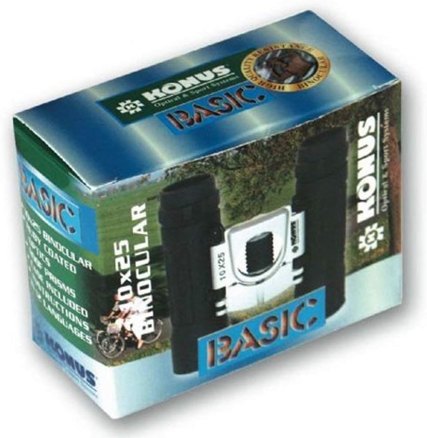 BINOCOLO BASIC 10X25 CON PRISMI A TETTO KONUS