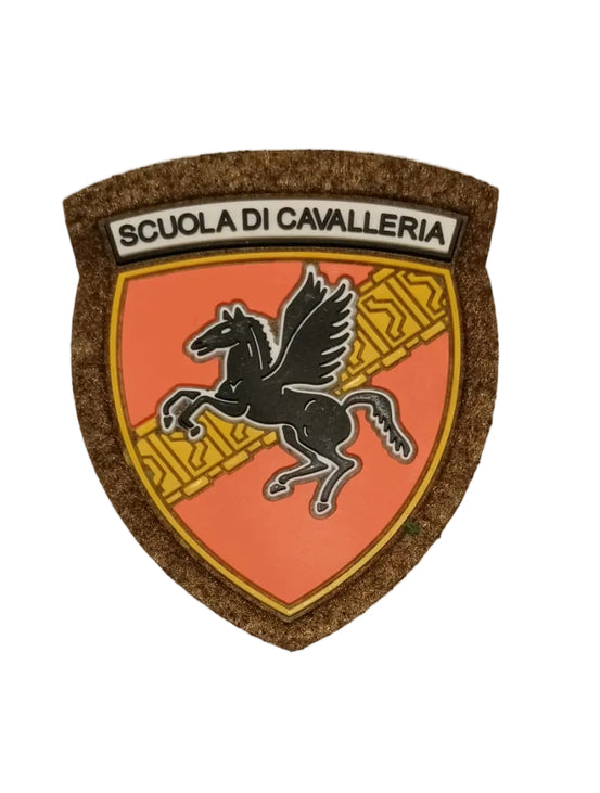 SCUDETTO GOMMATO SCUOLA DI CAVALLERIA SENZA VELCRO