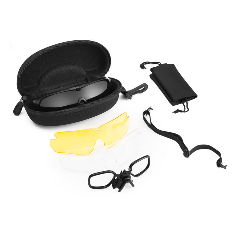 OCCHIALE BALISTICO V2 CON 3 LENTI INTERCAMBIABILI E MONTATURA TAN OPENLAND