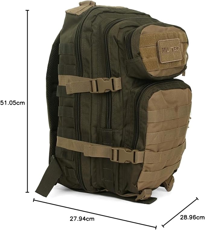 ZAINO US ASSAULT PACK DA 36 LITRI OLIVE GREEN/TAN MIL-TEC