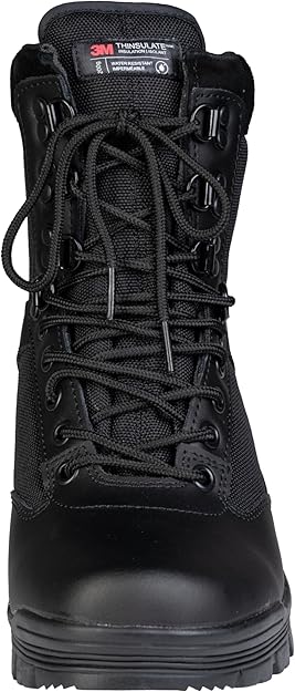 ANFIBI SWAT NERI PELLE E CORDURA MILTEC