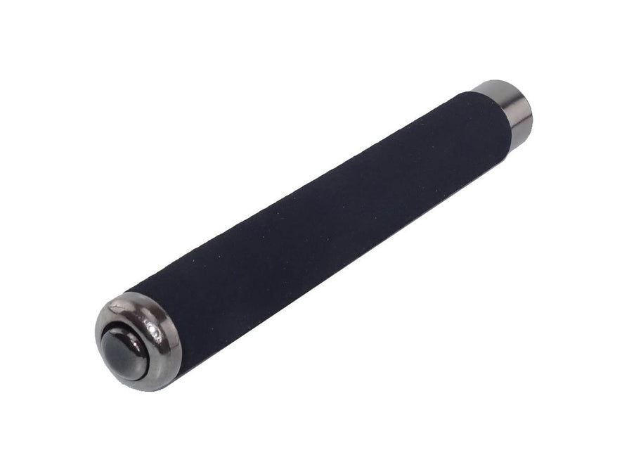 BASTONE TELESCOPICO DA 53CM CROMATO SCURO CON MANICO IN SPUGNA NERA