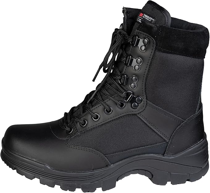 ANFIBI SWAT NERI PELLE E CORDURA MILTEC