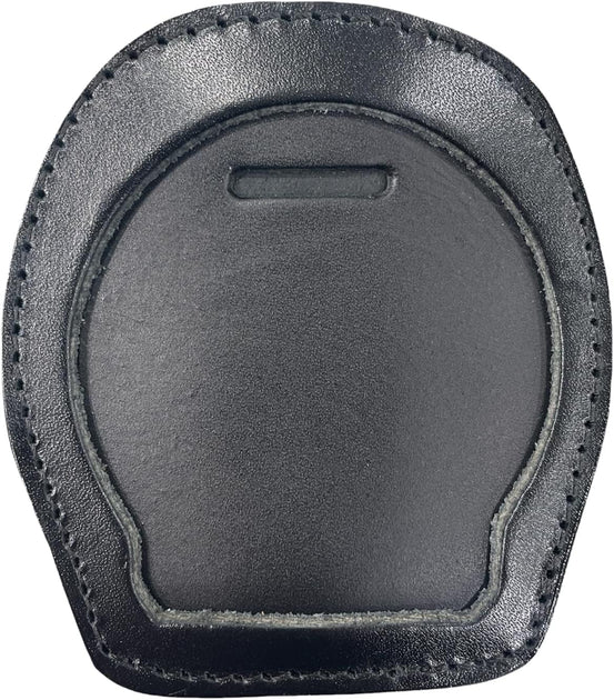 PORTA PLACCA IN CUOIO NERO CON CLIP PER PLACCHE CARABINIERI