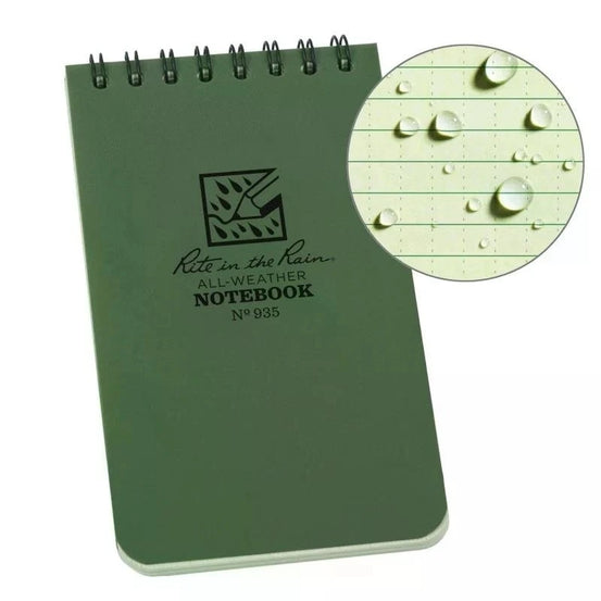 BLOCK NOTES IDROREPELLENTE 76×133 mm COLORE VERDE RITE